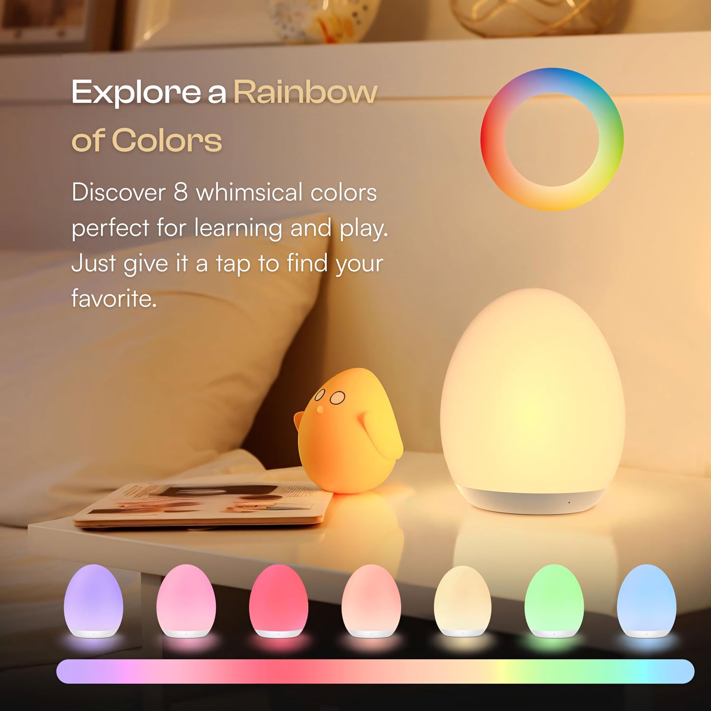 Hushhue™ - Smart Tap-Controlled Nursery Night Light