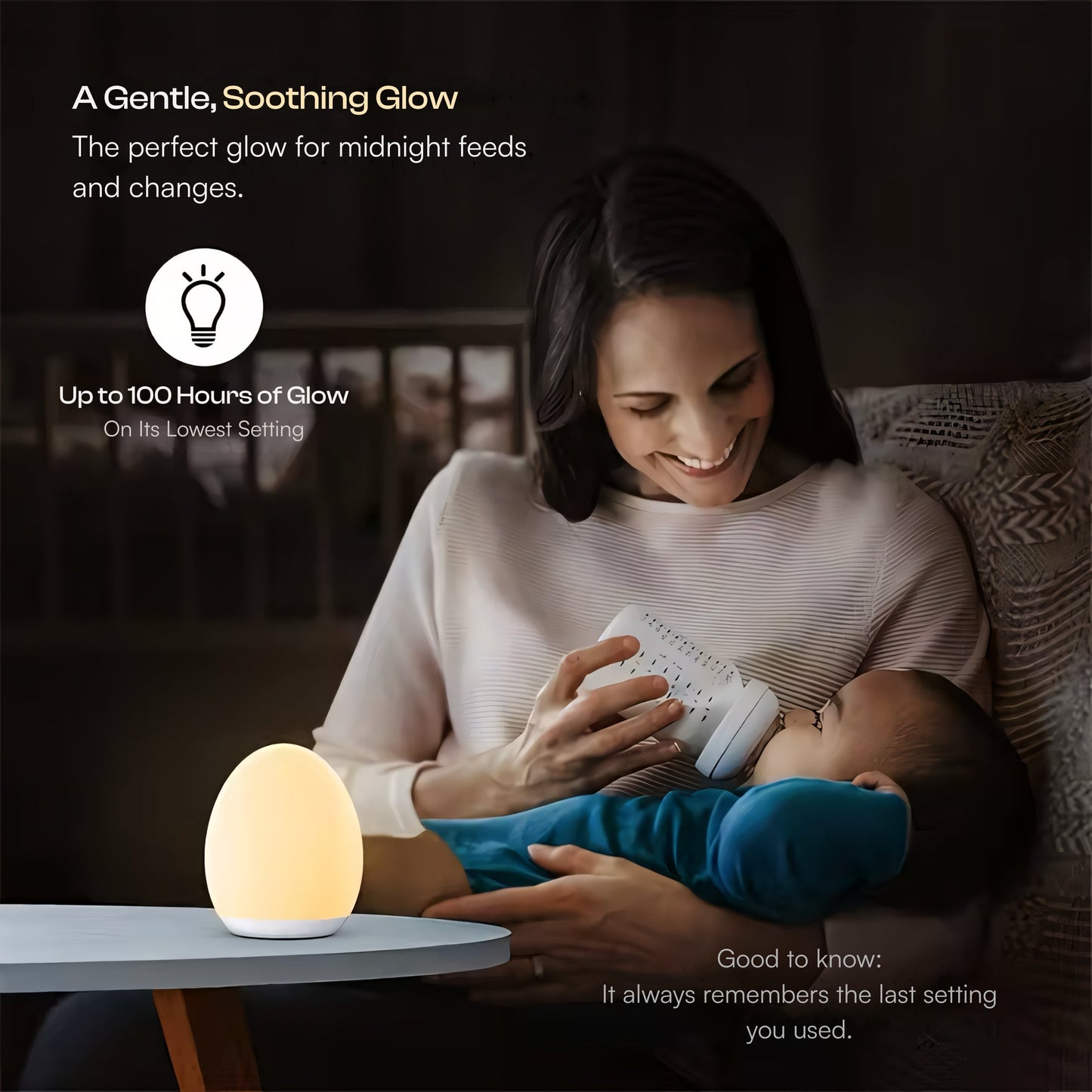 Hushhue™ - Smart Tap-Controlled Nursery Night Light