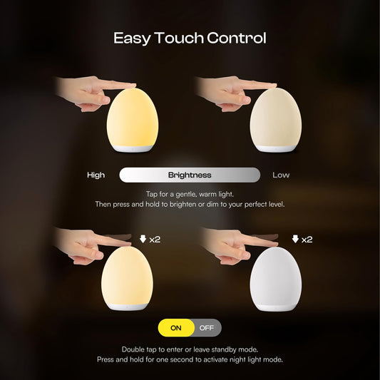 Hushhue™ - Smart Tap-Controlled Nursery Night Light